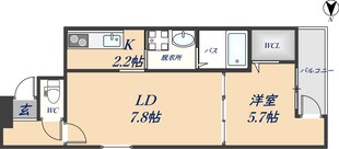 河内花園駅 徒歩6分 1階の物件間取画像